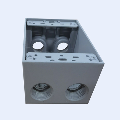 중국 5개의 구멍 엄밀한 도관 접속점 상자 UL는 입히는 회색 Pvc를 나열했습니다 협력 업체