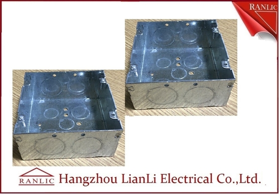 중국 고온 침지 금속 도관 박스, 금속성 직류 전기로 자극된 5 * 5 스틸 아우트렛 박스 협력 업체