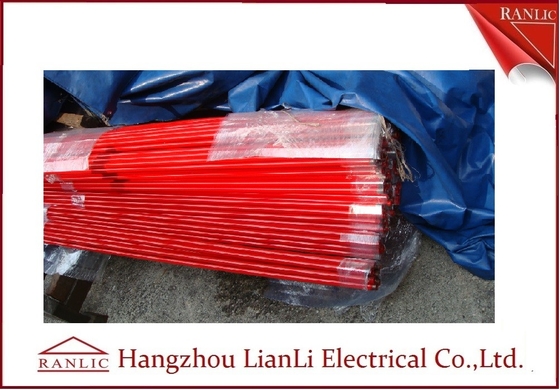 중국 1/2&quot; 3/4&quot; PVC 주황색 녹색에서 입히는 엄밀한 전기 도관 관 3.05M 협력 업체