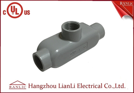 중국 2시 3분 회색 PVC는 스크루 엄격한 알루미늄 도관 본체를 또는 코팅했습니다 협력 업체