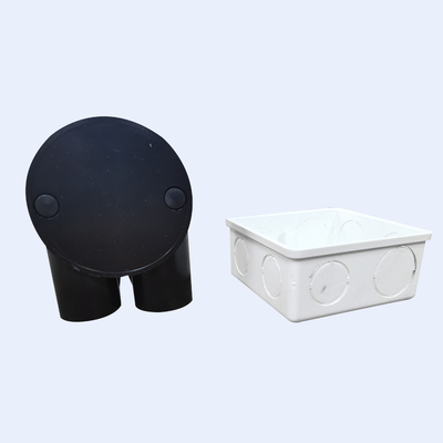 20MM 25MM UPVC 전기적 Ｕ 통로 스위치 갱 박스 검은 백색 색깔 협력 업체