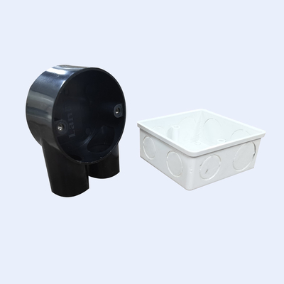 20MM 25MM UPVC 전기적 Ｕ 통로 스위치 갱 박스 검은 백색 색깔 협력 업체
